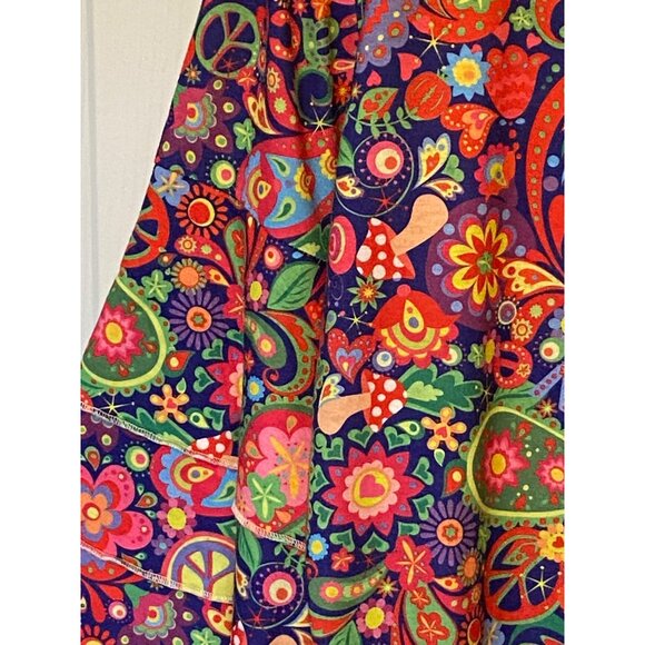Bright Multicolor Paisley & Floral Print Tunic Dress With Flared Sleeves - Picture 12 of 12